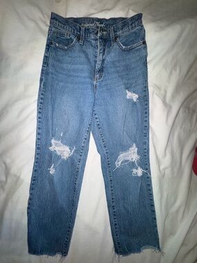 Universal Thread High Rise Distressed Straight Leg Jeans